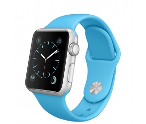 38MM SILVER ALUMINIUM CASE WITH BLUE SPORT BAND